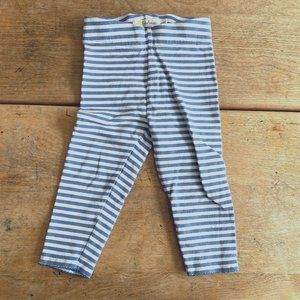 Baby Boden Blue Striped Leggings 12-24 mo